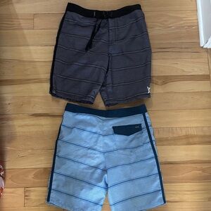 Hurley Kids Swim Trunks - Black and Blue